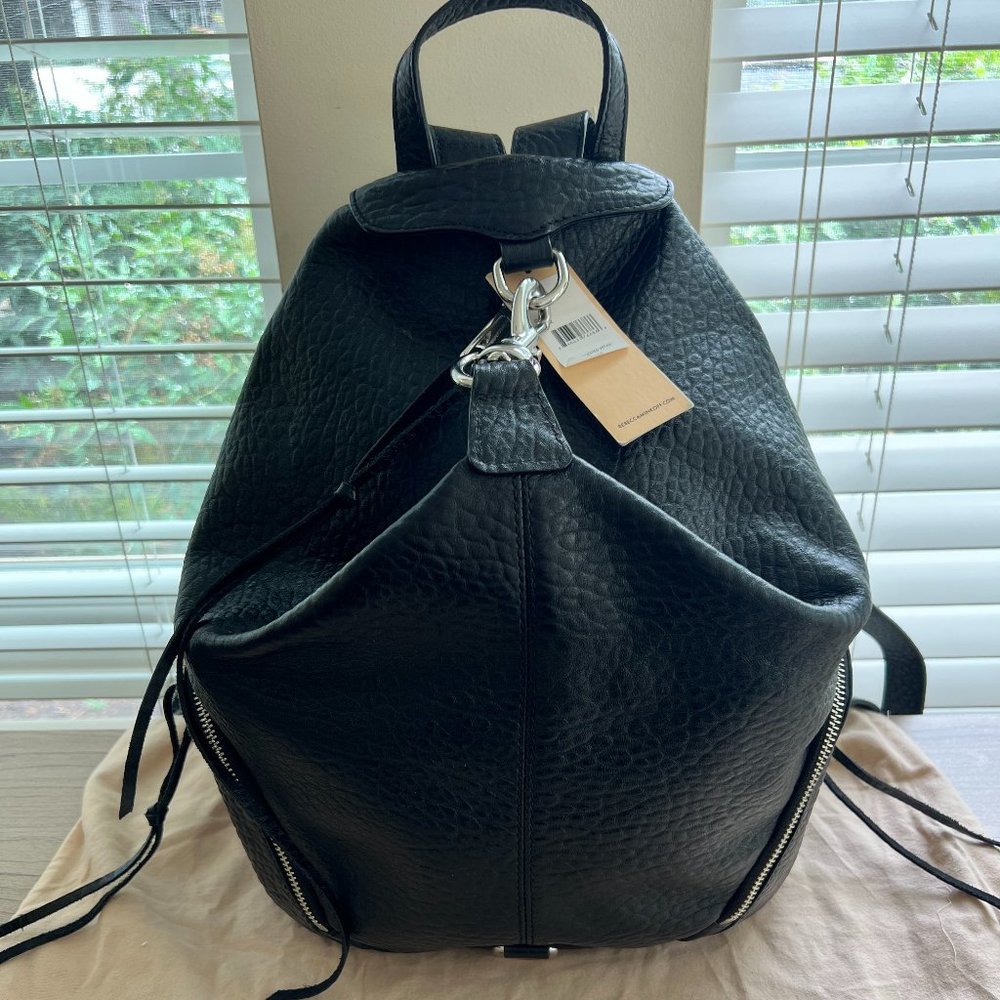 REBECCA MINKOFF Julian Backpack (Black/Silver)- NWT